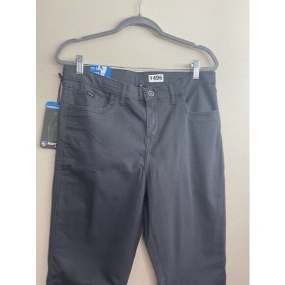 NWT Kuhl Wicking Gray Stretch Kontour Flat Front Skinny Pants Women Size 14 - Picture 8 of 15
